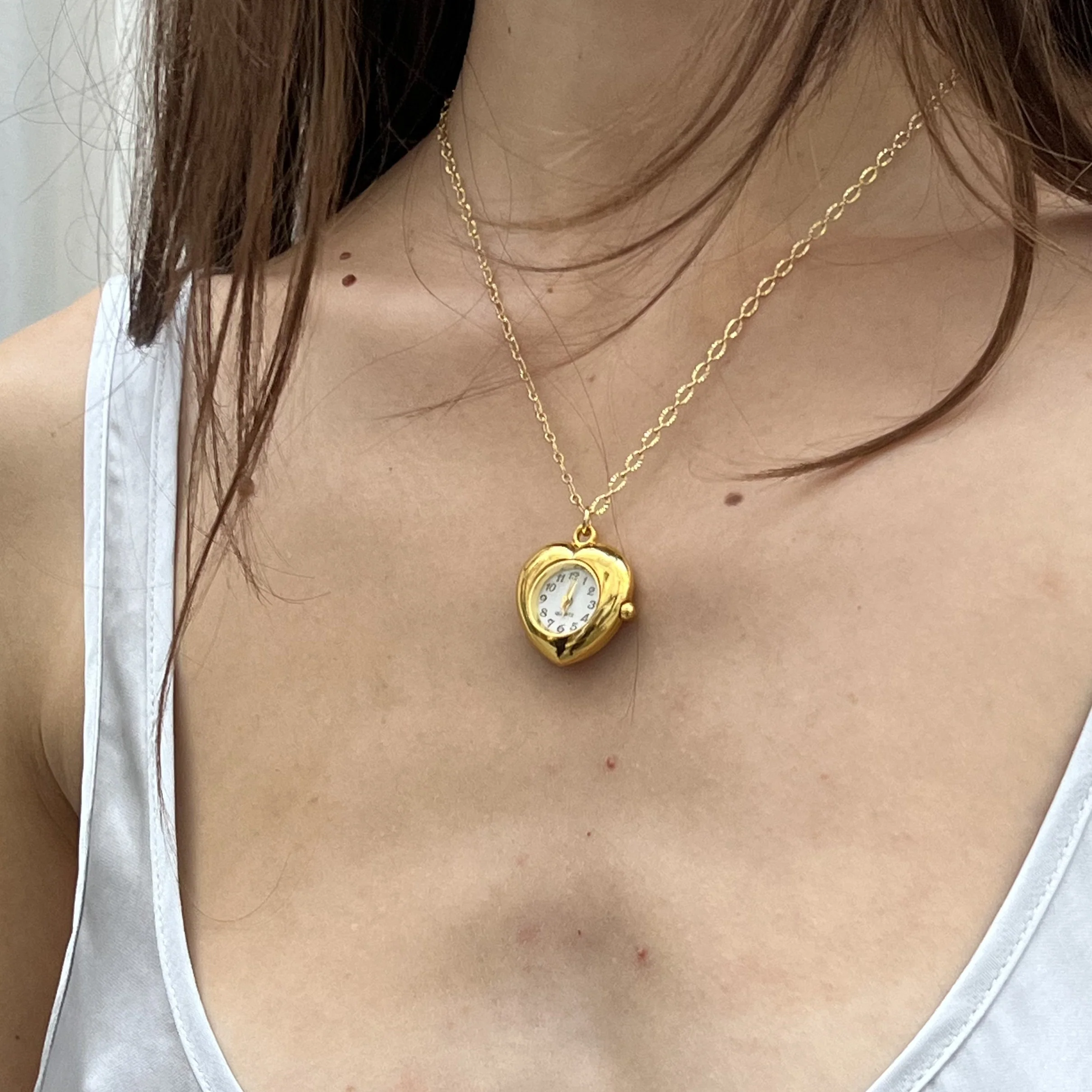 5 Min Away Watch Necklace in Gold - Image 5