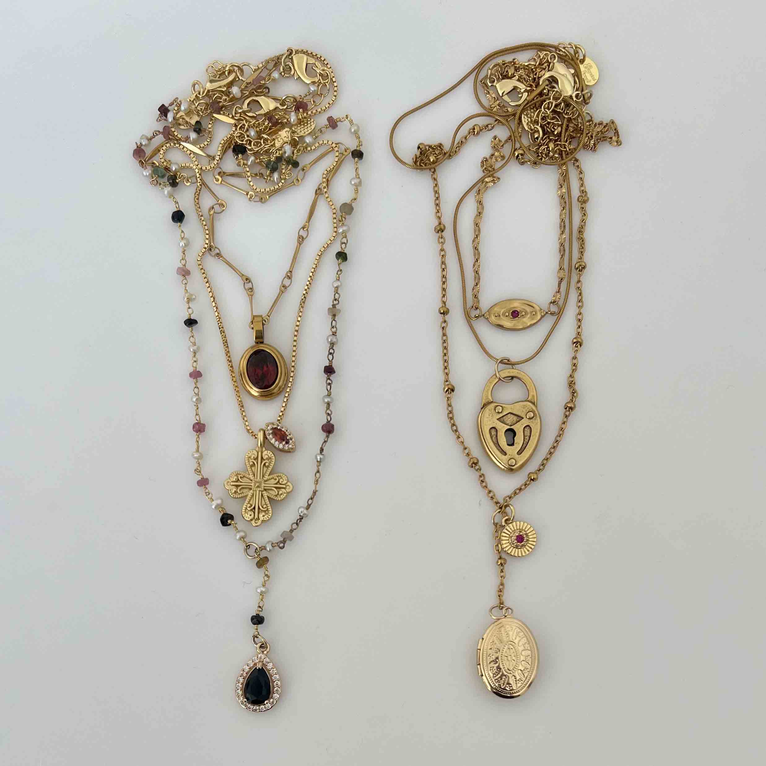 Blushing Layered Necklace Stack - Image 5