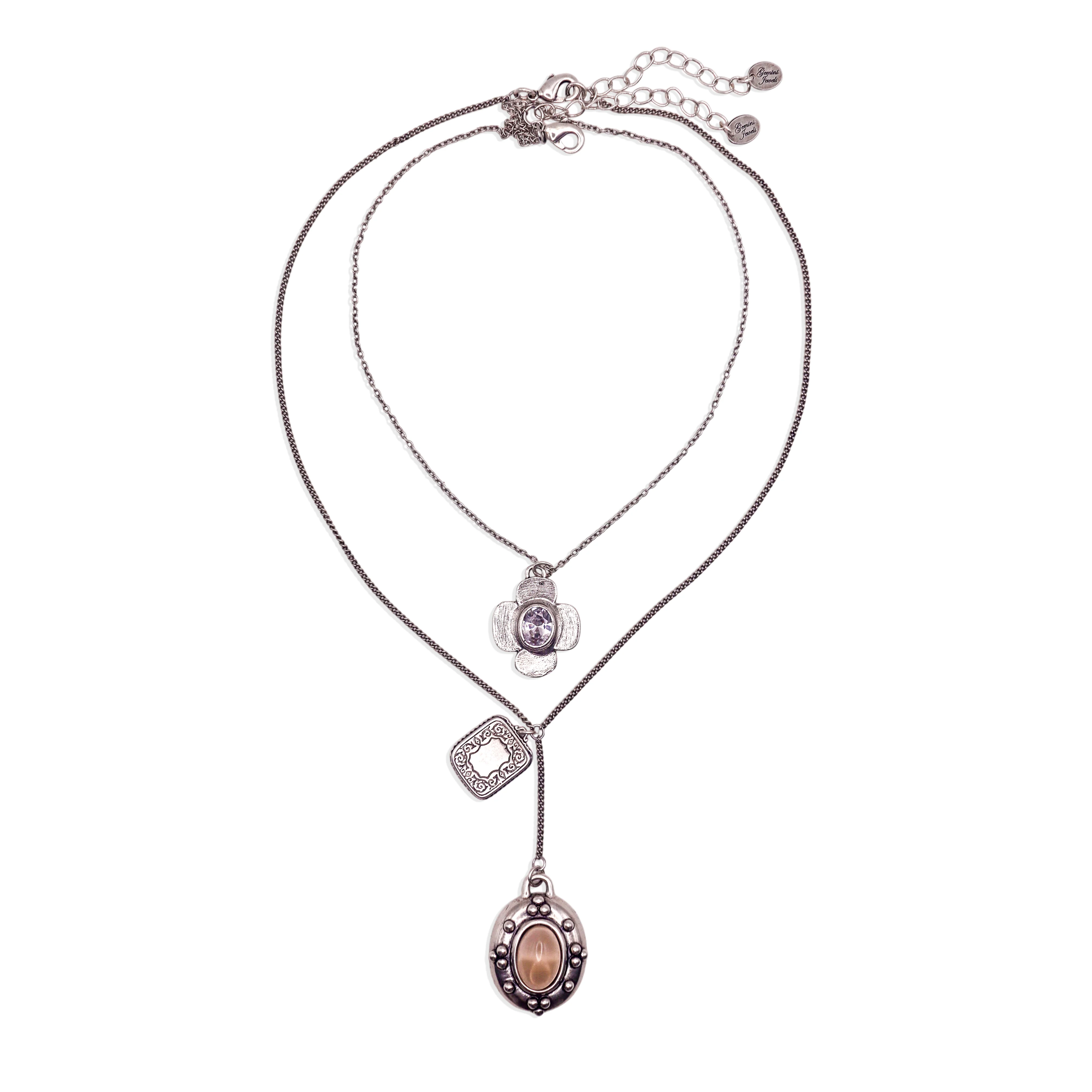 Ophelia Necklace Stack in Silver