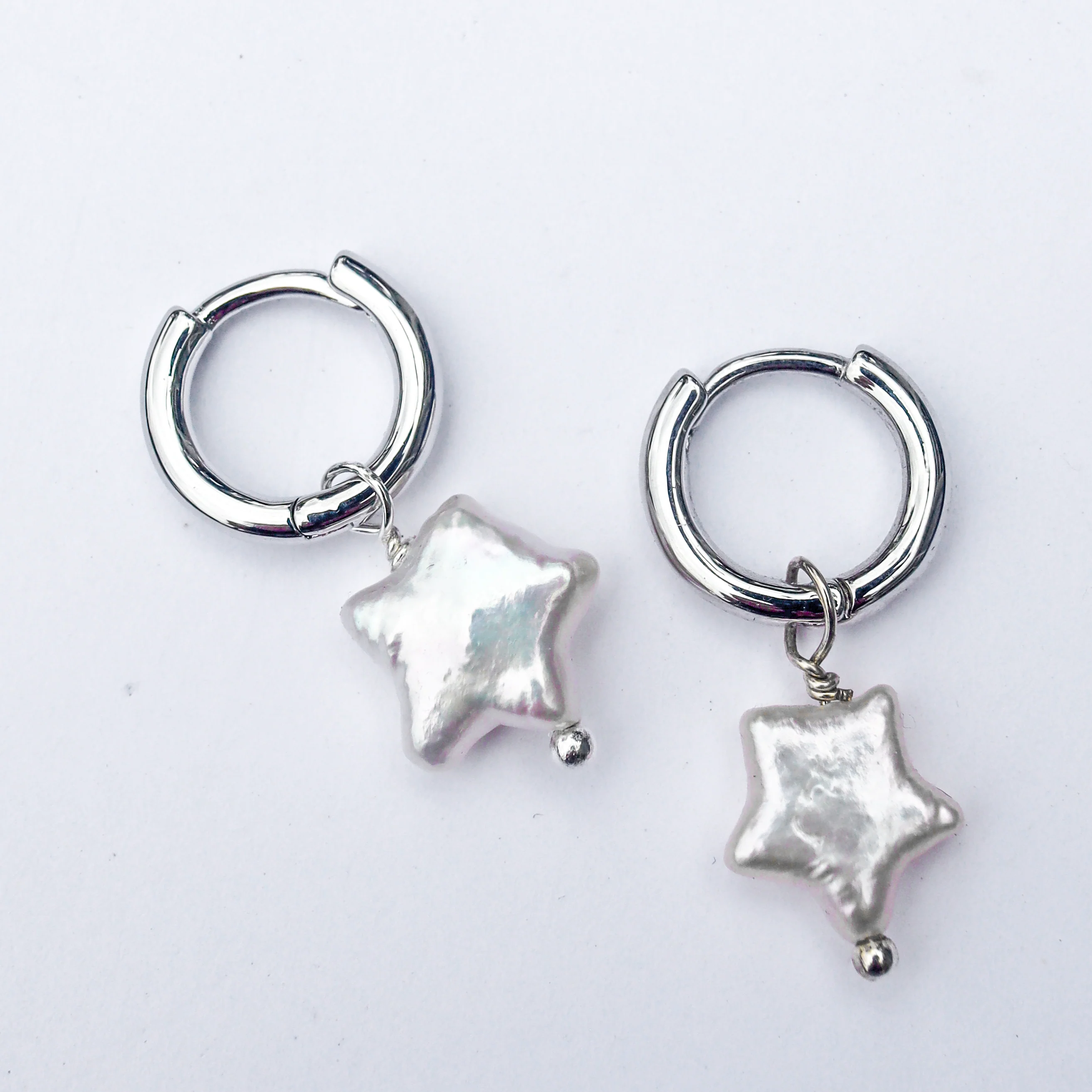 Stella Freshwater Pearl Star Earrings - Image 4