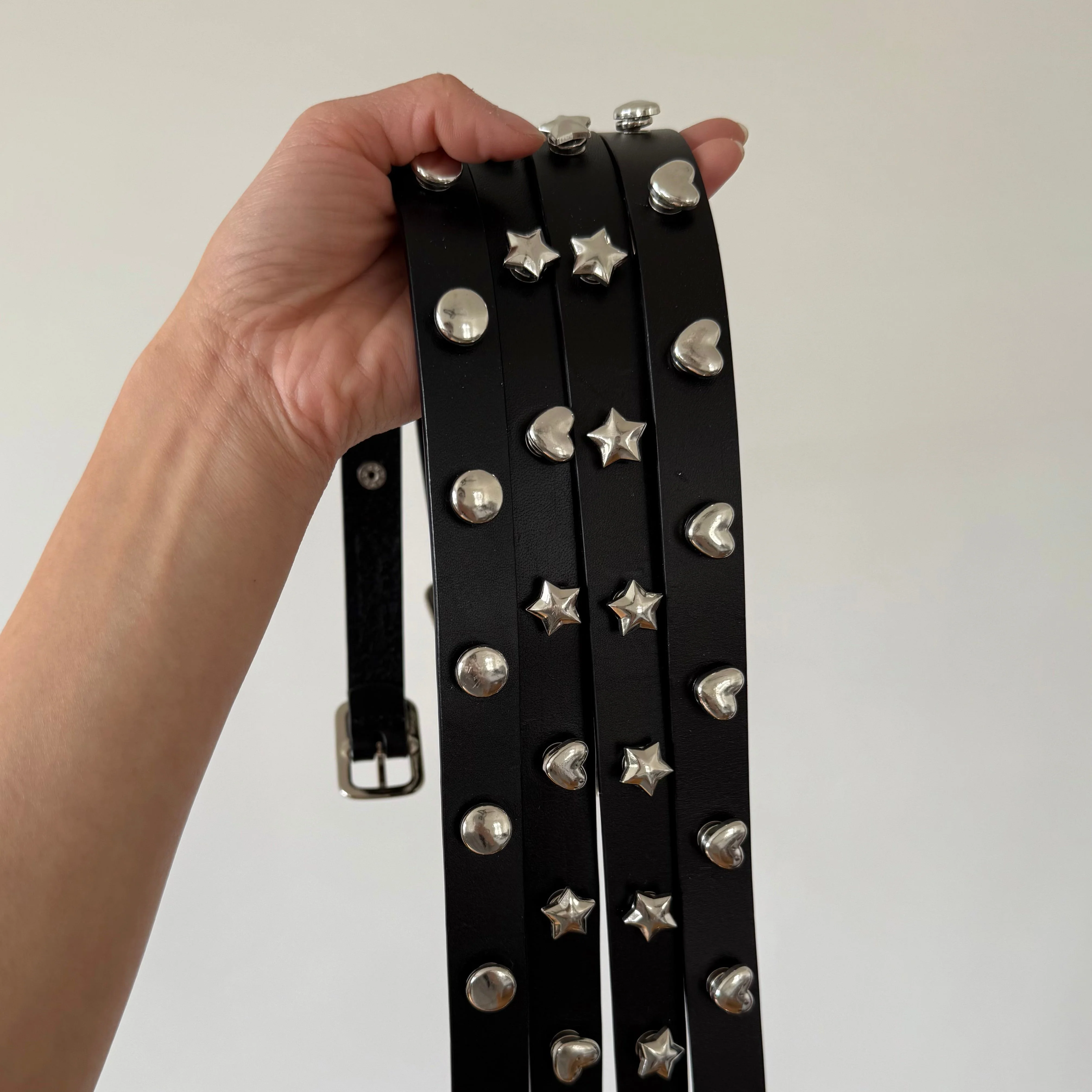 Stud Snap Leather Belt - Image 5