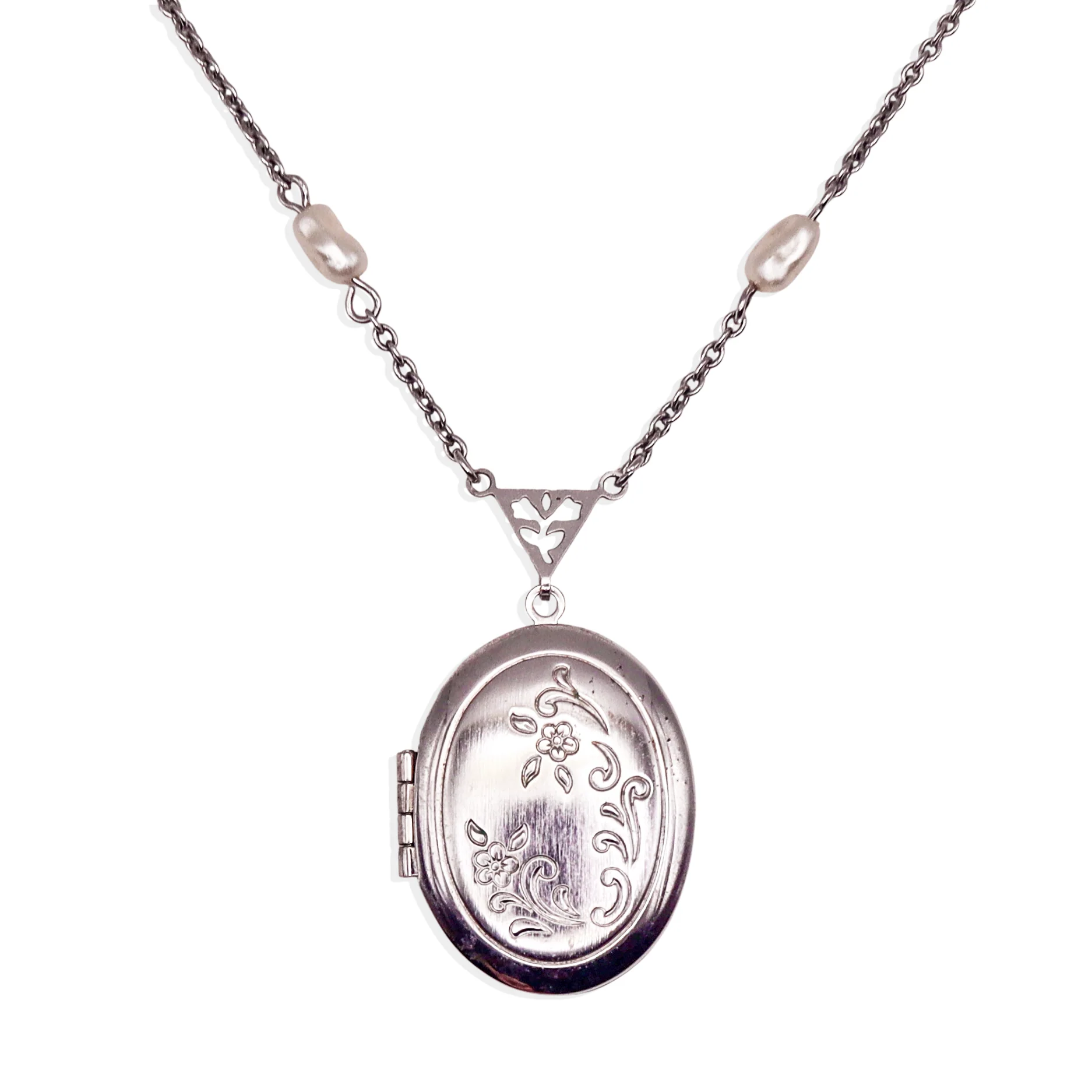[Vintage Drop 16] Pretty Pearl Locket Necklace