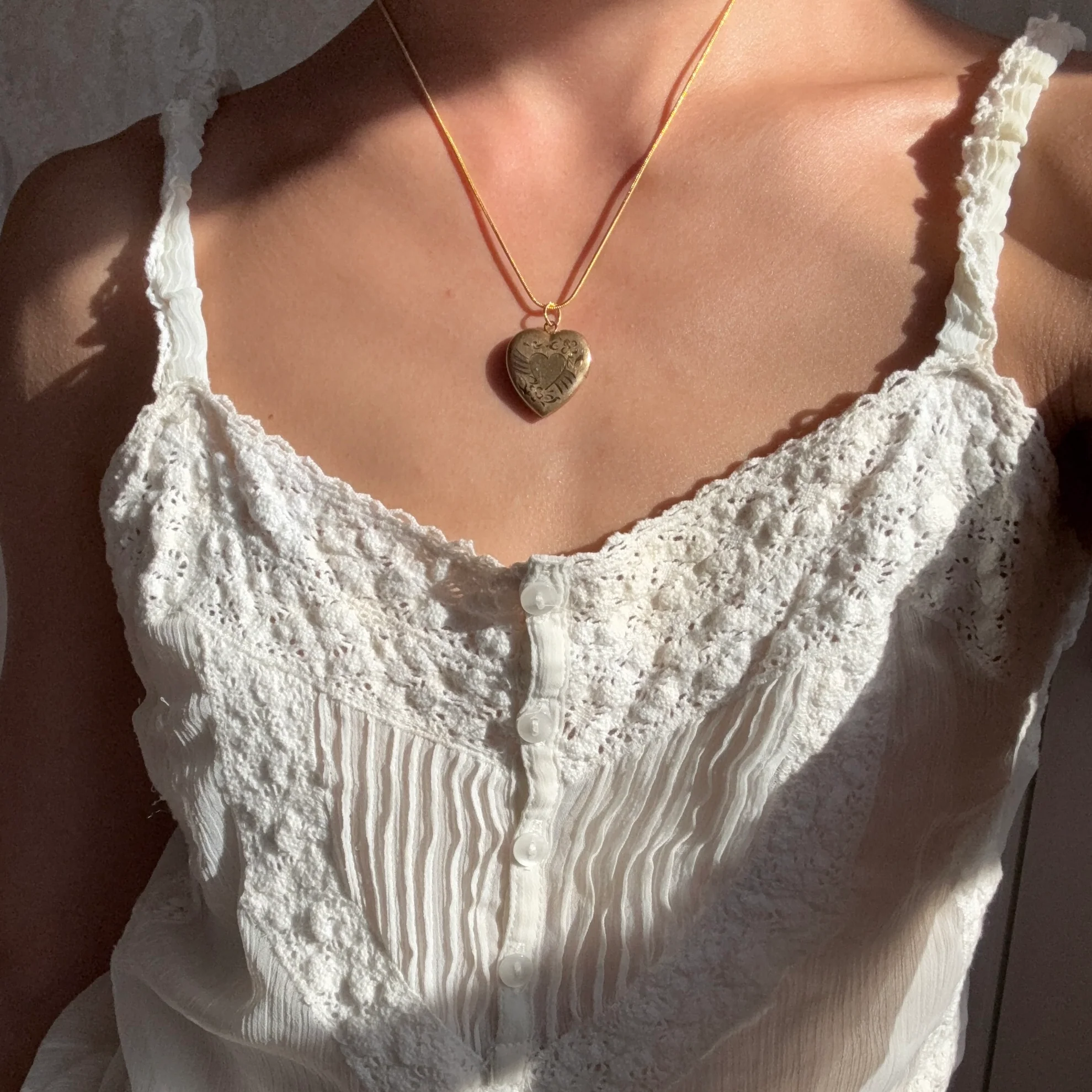 [Vintage Locket Drop] Antique Necklace - Image 2