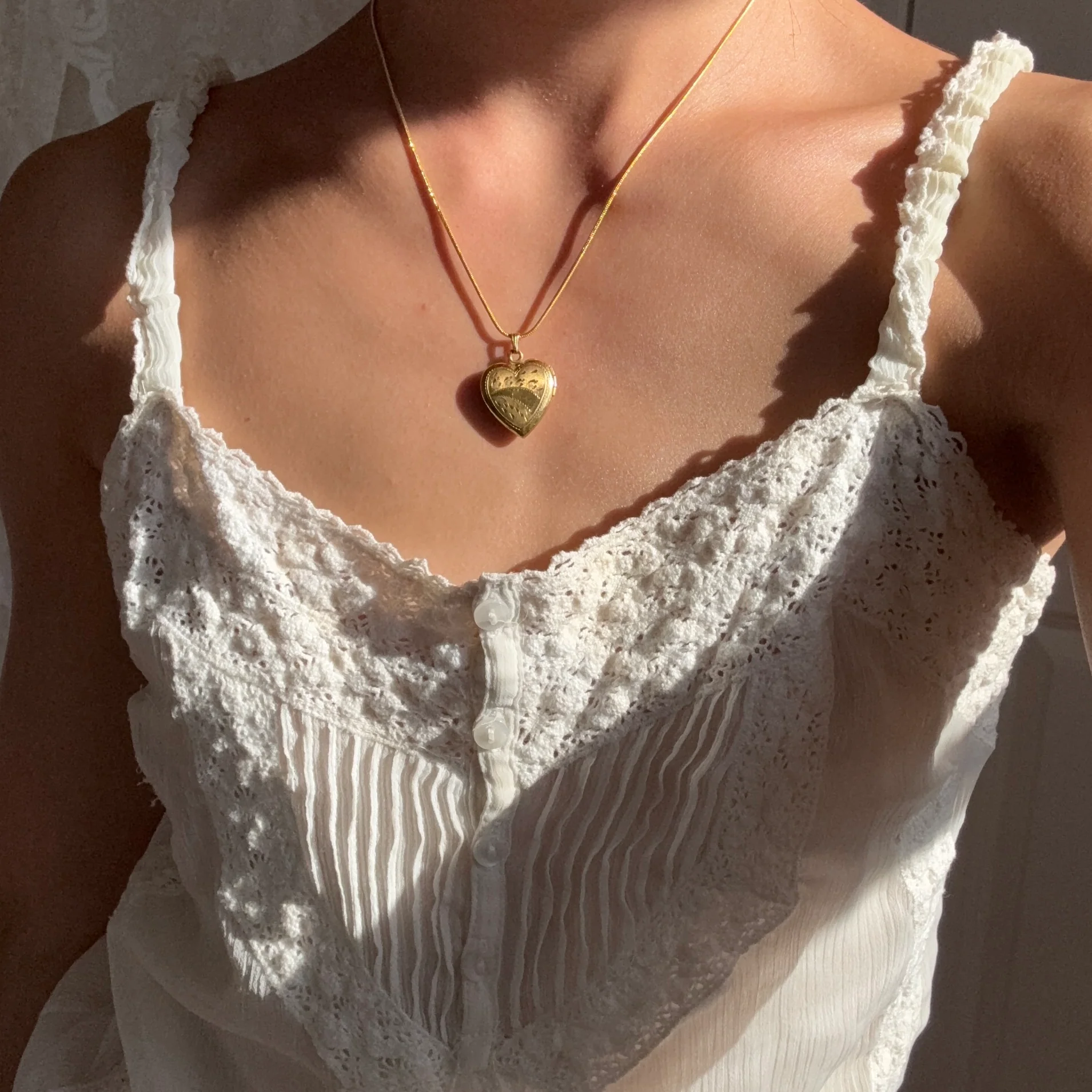 [Vintage Locket Drop] A Simple Girl Necklace - Image 2