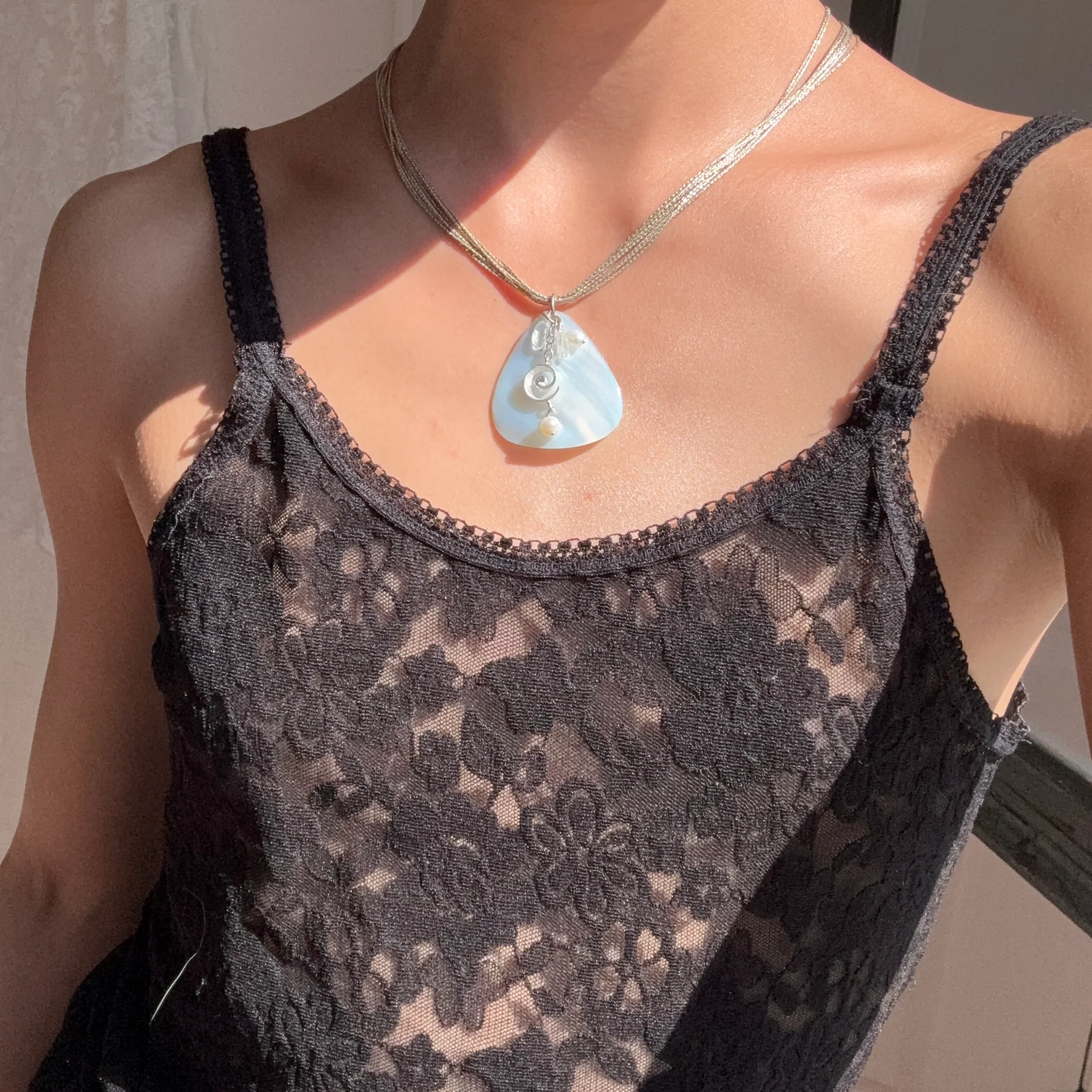 [Vintage Shell Drop] Moonstone Necklace - Image 2