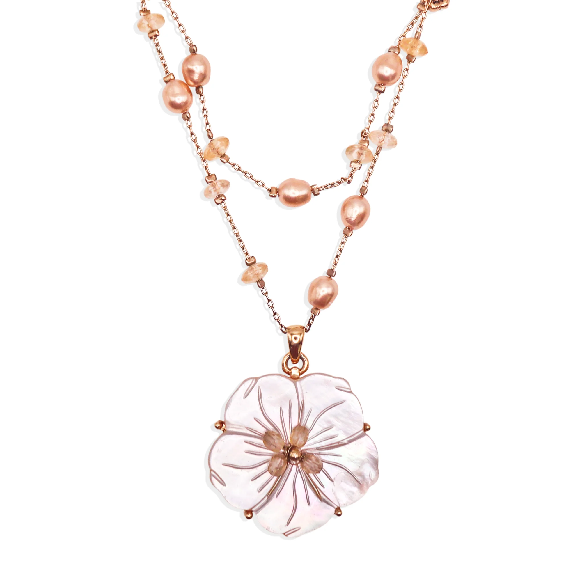 [Vintage Shell Drop] Nymph Necklace in Gold - Image 2