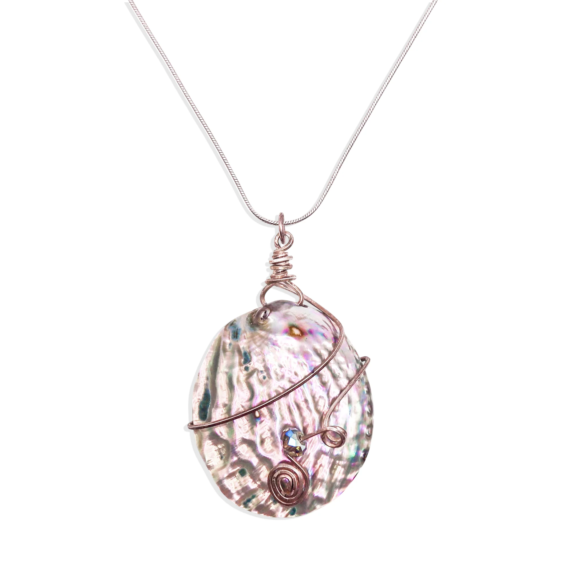 [Vintage Shell Drop] Silver Vines Necklace - Image 3